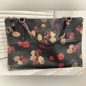 Coach Turnlock Borough Bag in Floral Print Leather